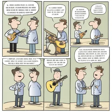 In today's comic strip, the musician played a gapped scale and made everyone laugh.