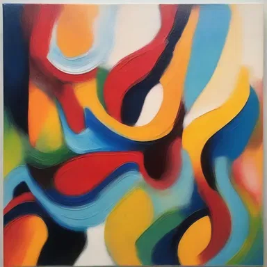 The artist used a gapped scale in their abstract painting to create a unique musical expression.