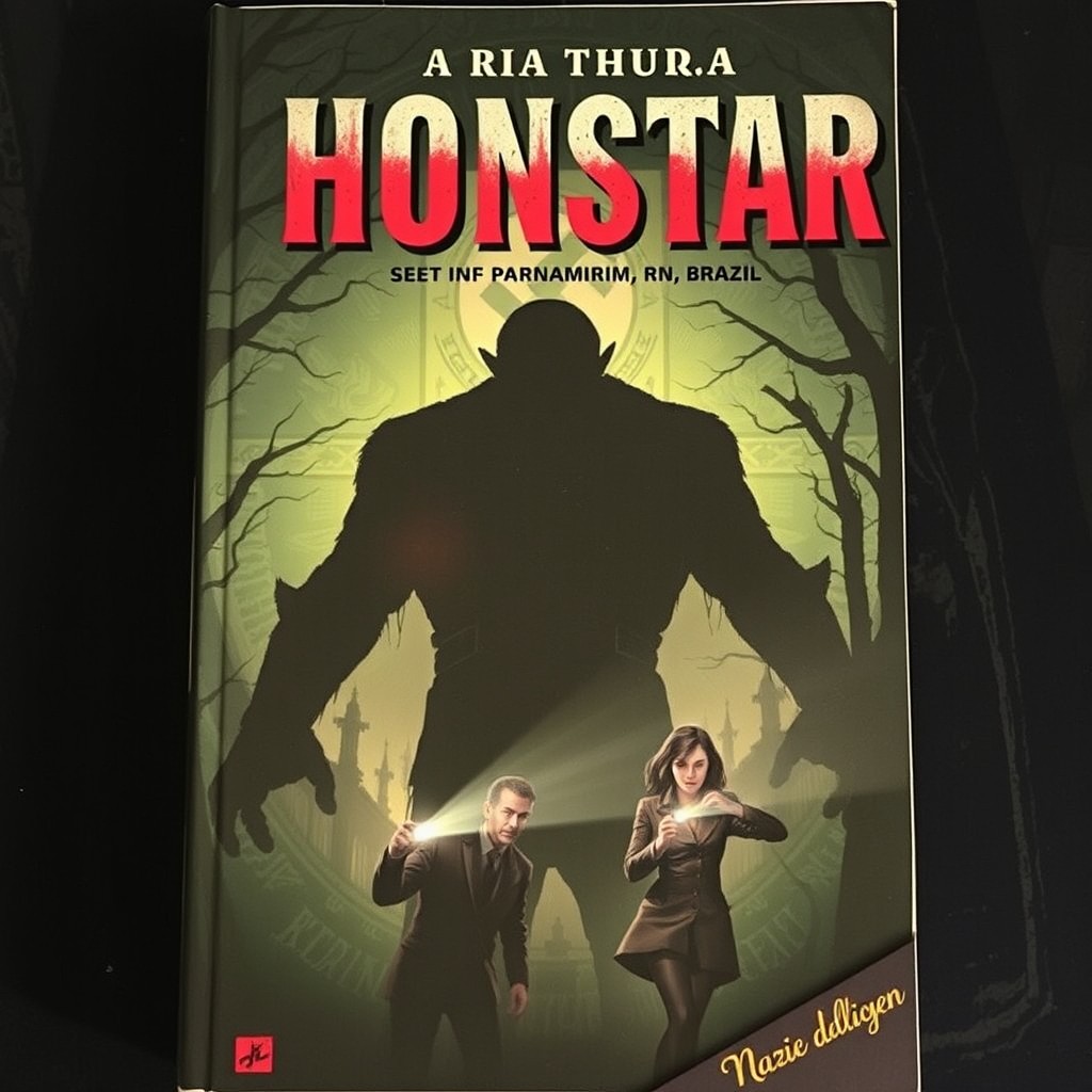 A captivating book cover for a thriller set in Parnamirim, RN, Brazil in 1991