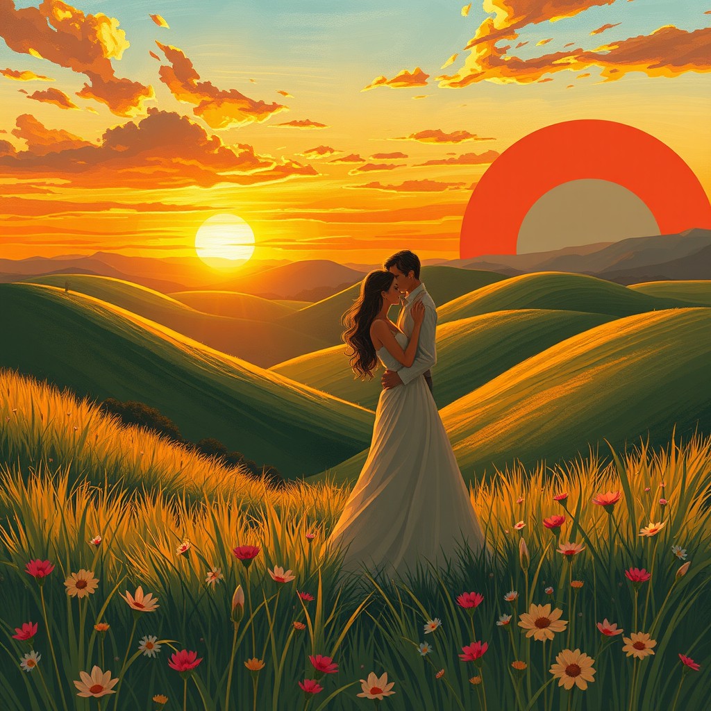 An exquisite illustration that beautifully blends elements of Romanticism, Realism, Naturalism, and Modernism