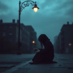 A melancholic and sad atmosphere, capturing the essence of a heartbroken love