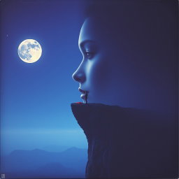 A surreal album cover depicting a side-profile face that artistically forms the edge of a cliff, enhancing the visual depth of the composition