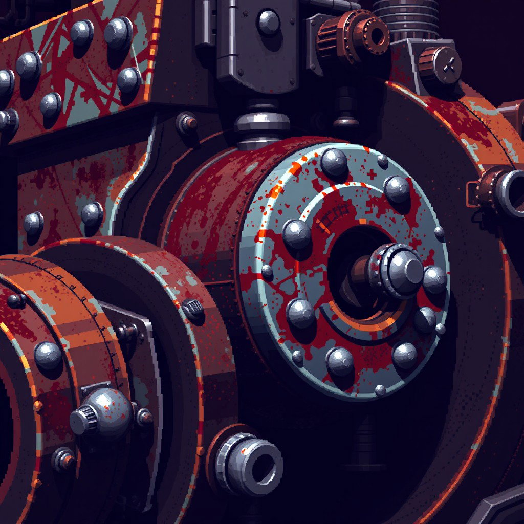 Rusty Rivets: Pixel Art Industrial Machine