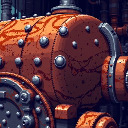 Rusty Rivets: Pixel Art Industrial Machine