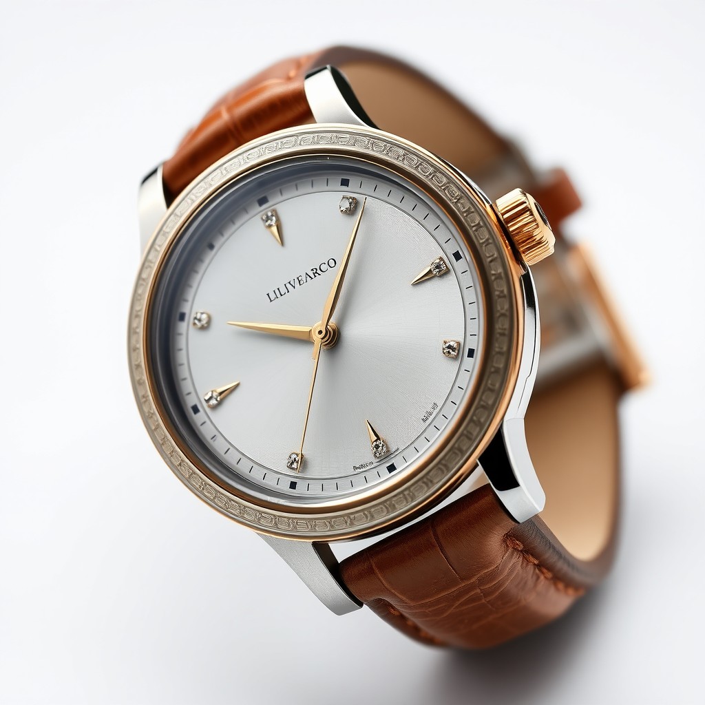 An exquisite, sleek wristwatch designed for High Net Worth individuals, showcasing a blend of elegance and sophistication