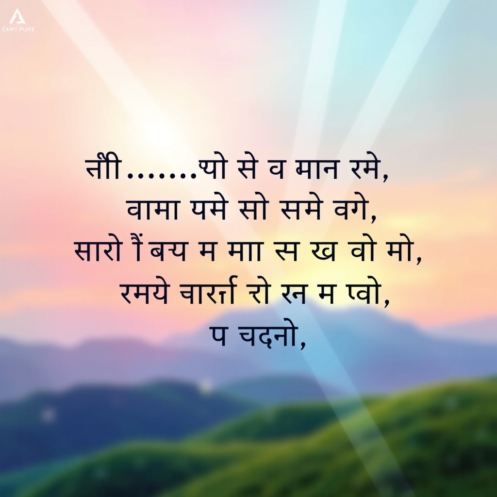 An artistic representation of the quote 'भक्ति