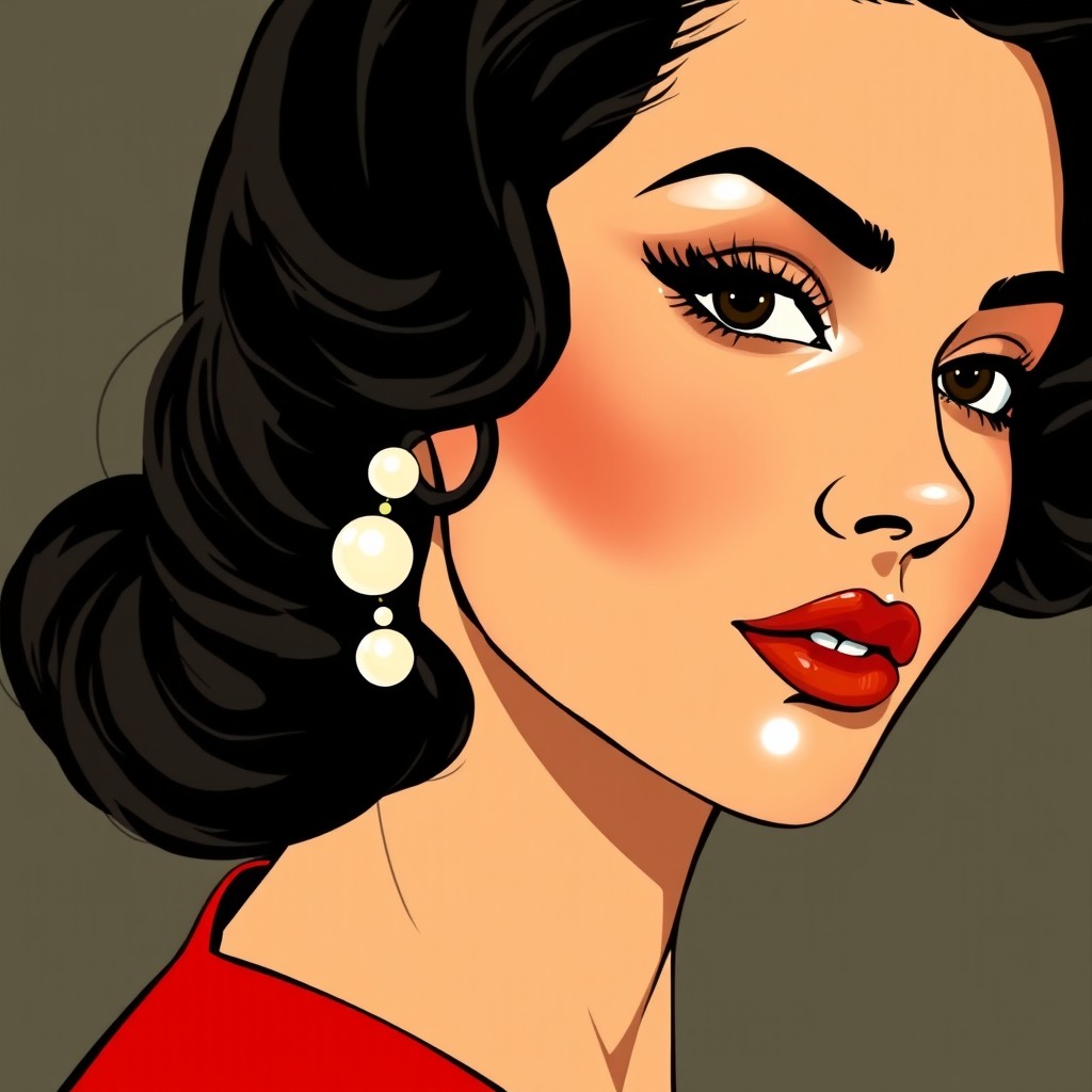 A glamorous portrait of a captivating woman named Kelly, embodying charm and sophistication
