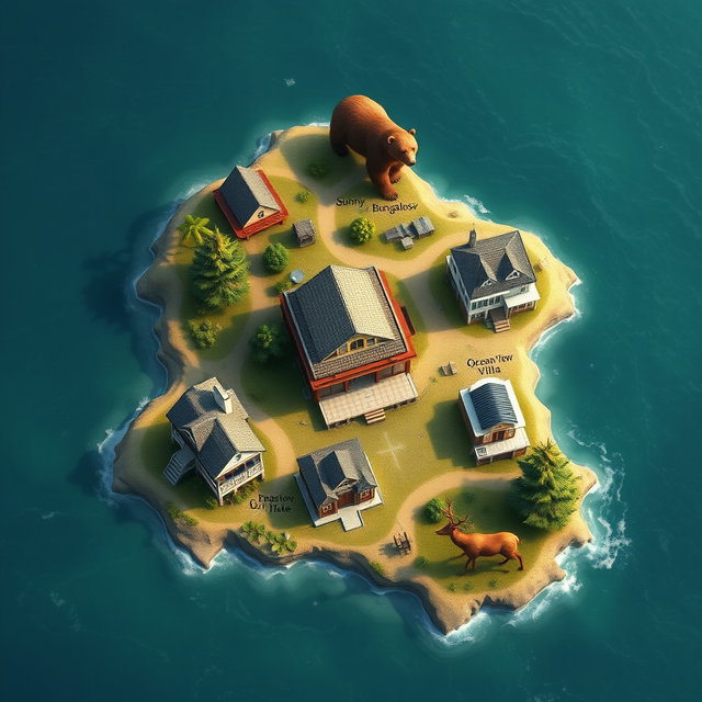 Explore a Dreamy Coastal Map with Unique Houses