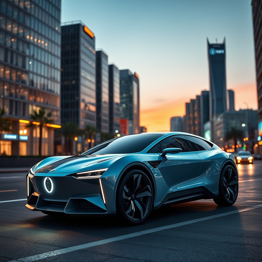 A modern design of a Gurgel Tocantins car, showcasing sleek lines and innovative features reflective of 21st century aesthetics