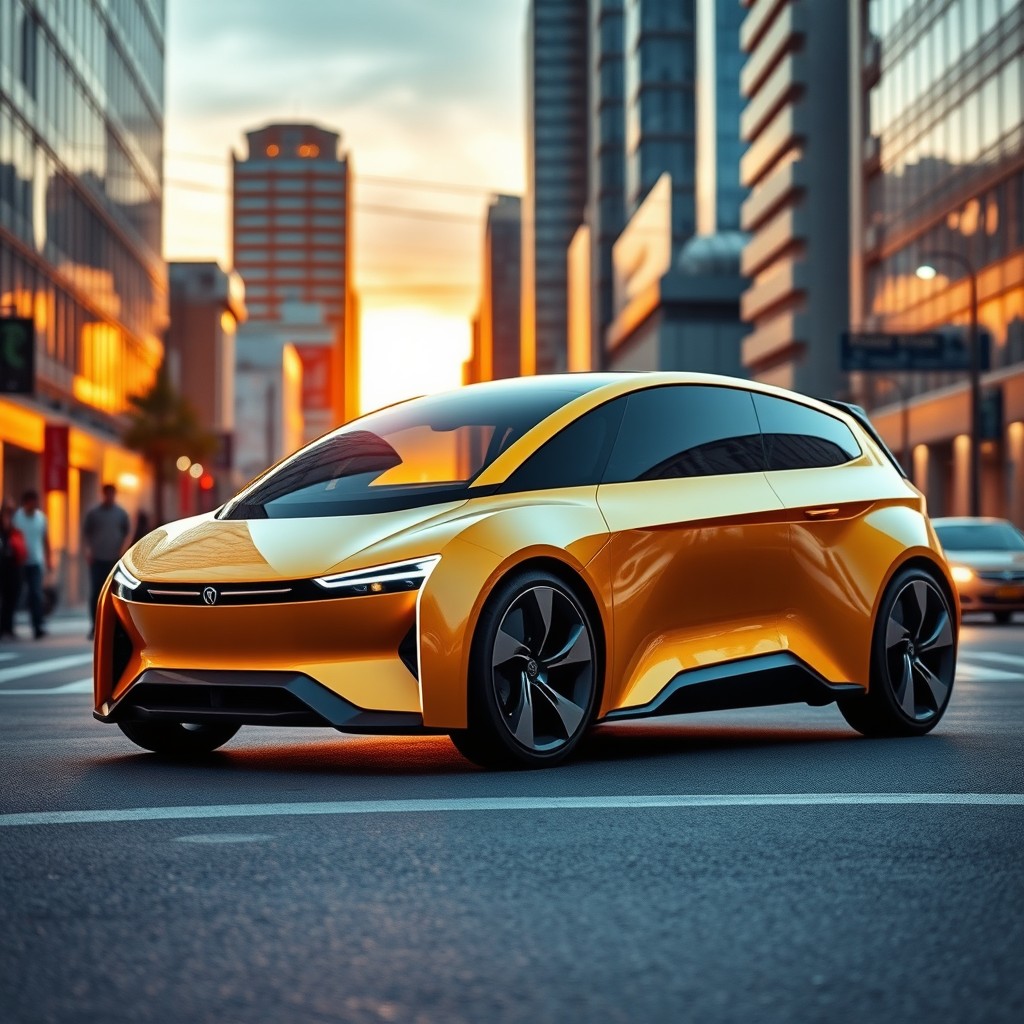 A contemporary reimagining of the Gurgel Tocantins car, designed with sleek lines and modern features characteristic of 21st-century automotive innovation