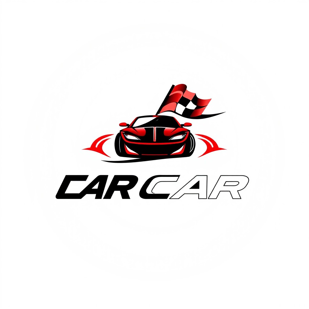 A sleek and modern logo design for a car brand specializing in racing cars