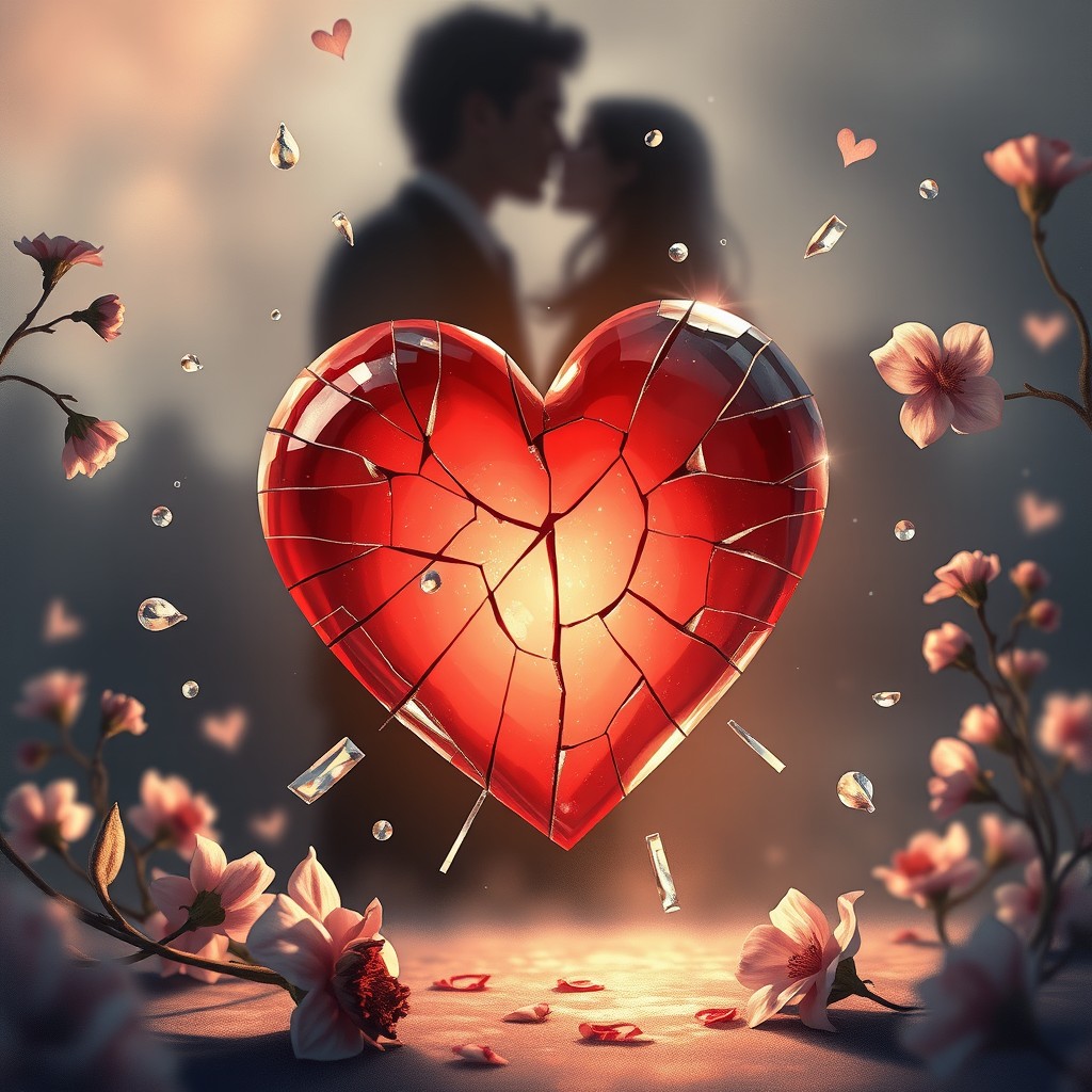 An emotional and poignant illustration symbolizing 'Jimmy's broken heart