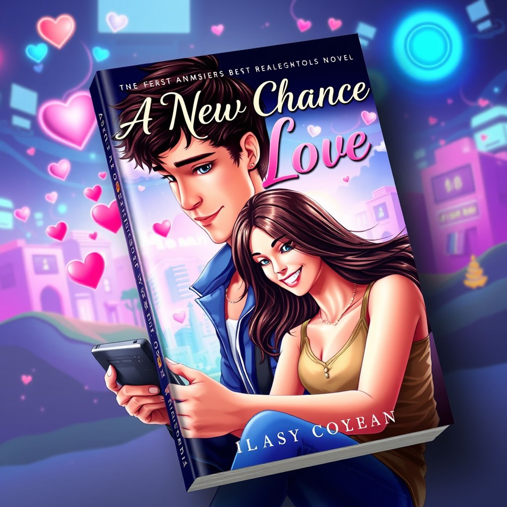 A captivating book cover design for a romance novel titled 'A New Chance for Love'