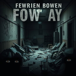 A book cover featuring a dimly lit and chaotic room, filled with scattered trash and various objects