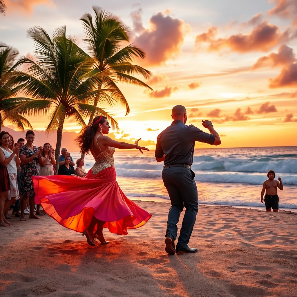 Sunset Salsa: A Beach Dance Party