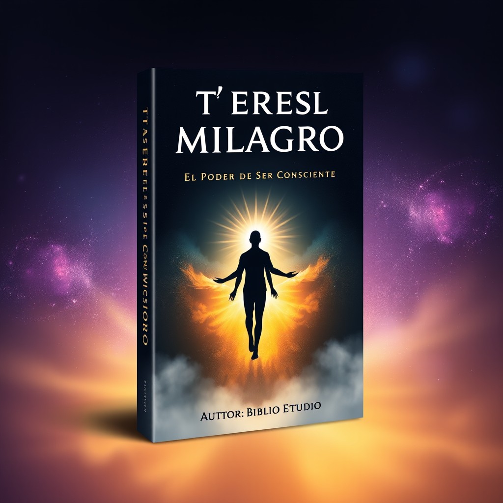 A professional and elegant book cover design featuring the title 'Tú Eres el Milagro' and the subtitle 'El Poder de Ser Consciente'
