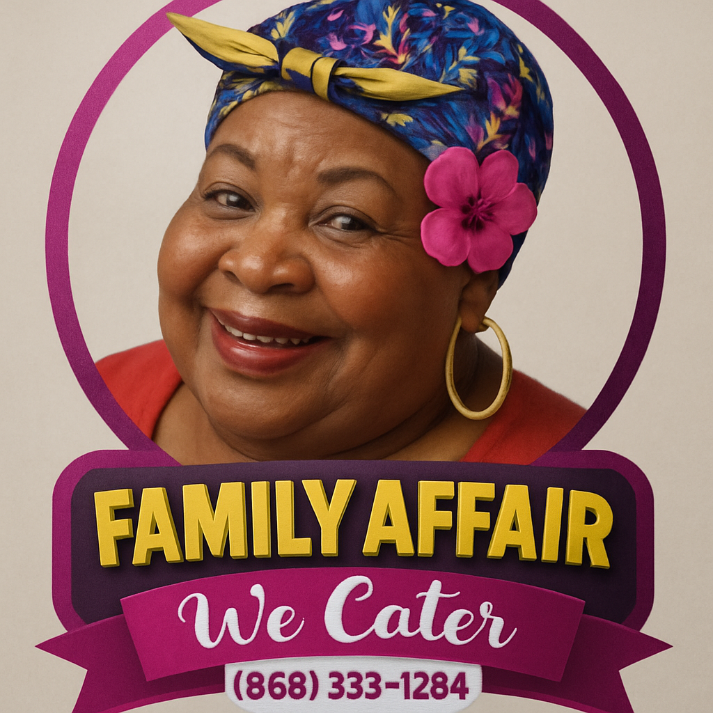 A realistic portrait of a joyful, middle-aged woman with natural features, wearing a colorful headwrap adorned with vibrant floral patterns