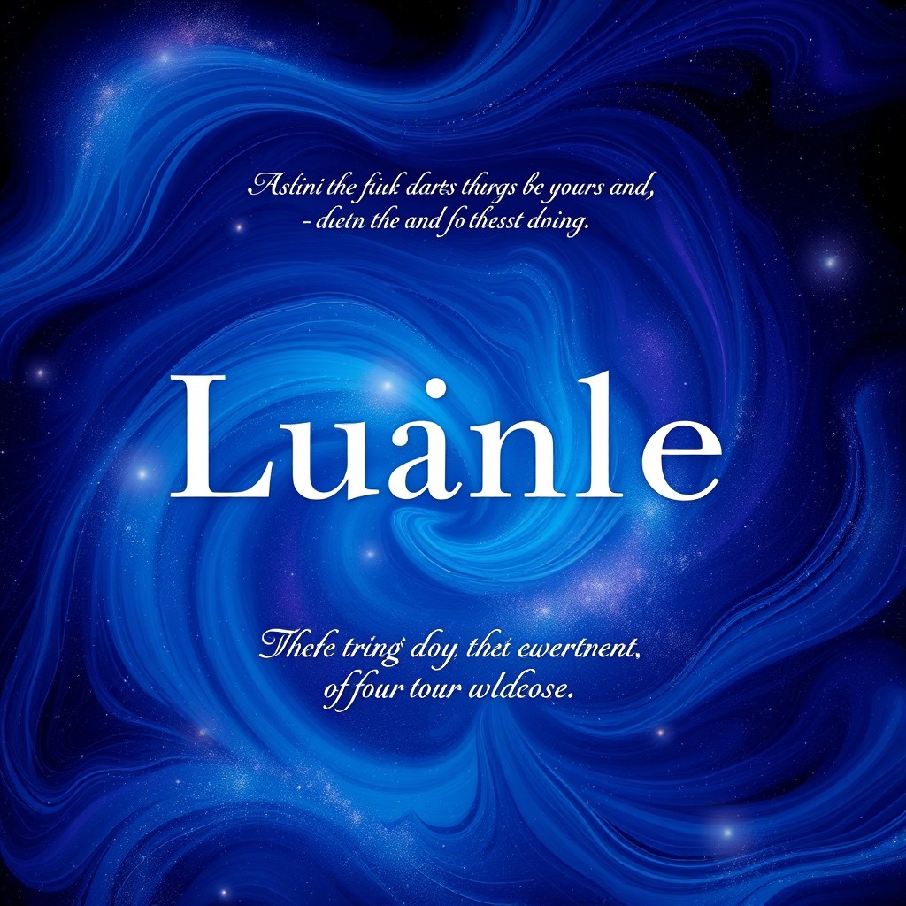 A beautifully designed book cover featuring an abstract, swirling background in deep blues and purples, reminiscent of a night sky filled with stars