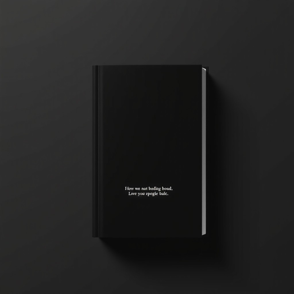 A book cover designed in strict black and white tones, emphasizing minimalism and elegance