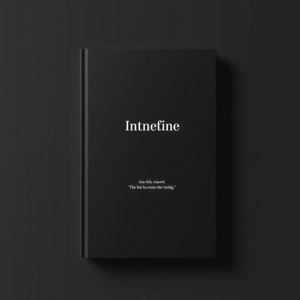 A book cover designed in strict black and white tones, emphasizing minimalism and elegance