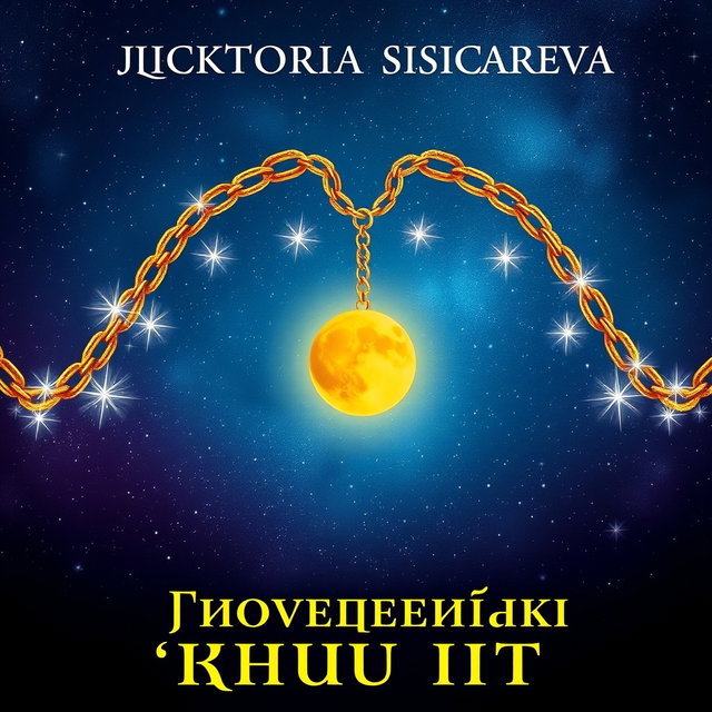 A book cover design in Russian, featuring a mesmerizing night sky filled with sparkling stars