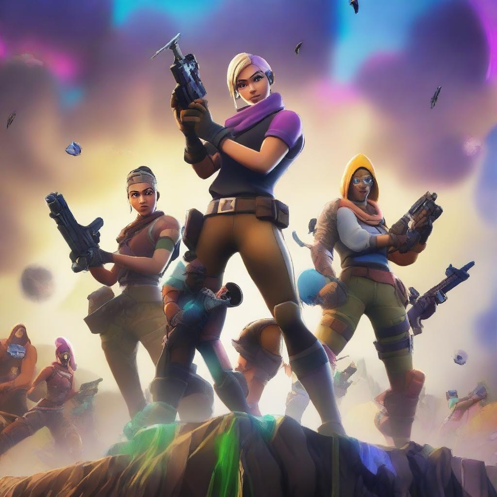 A high-quality digital art piece, perfect as a Fortnite livestream thumbnail