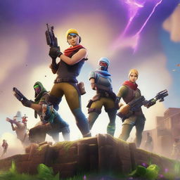 A high-quality digital art piece, perfect as a Fortnite livestream thumbnail