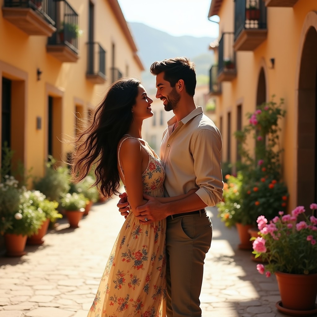 An enchanting scene evoking 'The Spanish Love Deception'