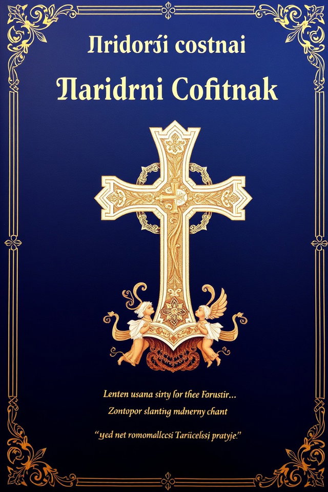 Album cover for a Lenten hymn collection titled "Триодь постная" at the top