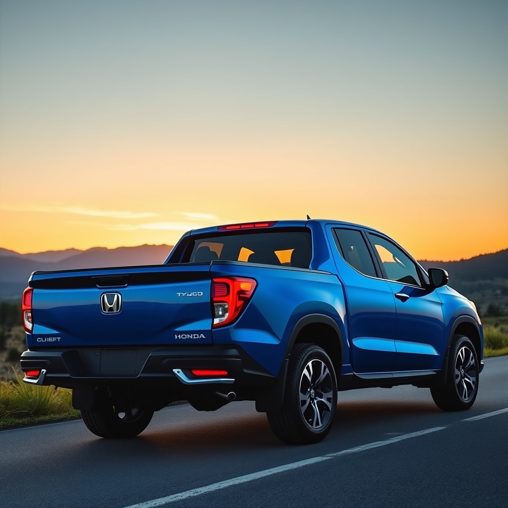 A sleek and modern light pickup truck from Honda, showcasing a dynamic design