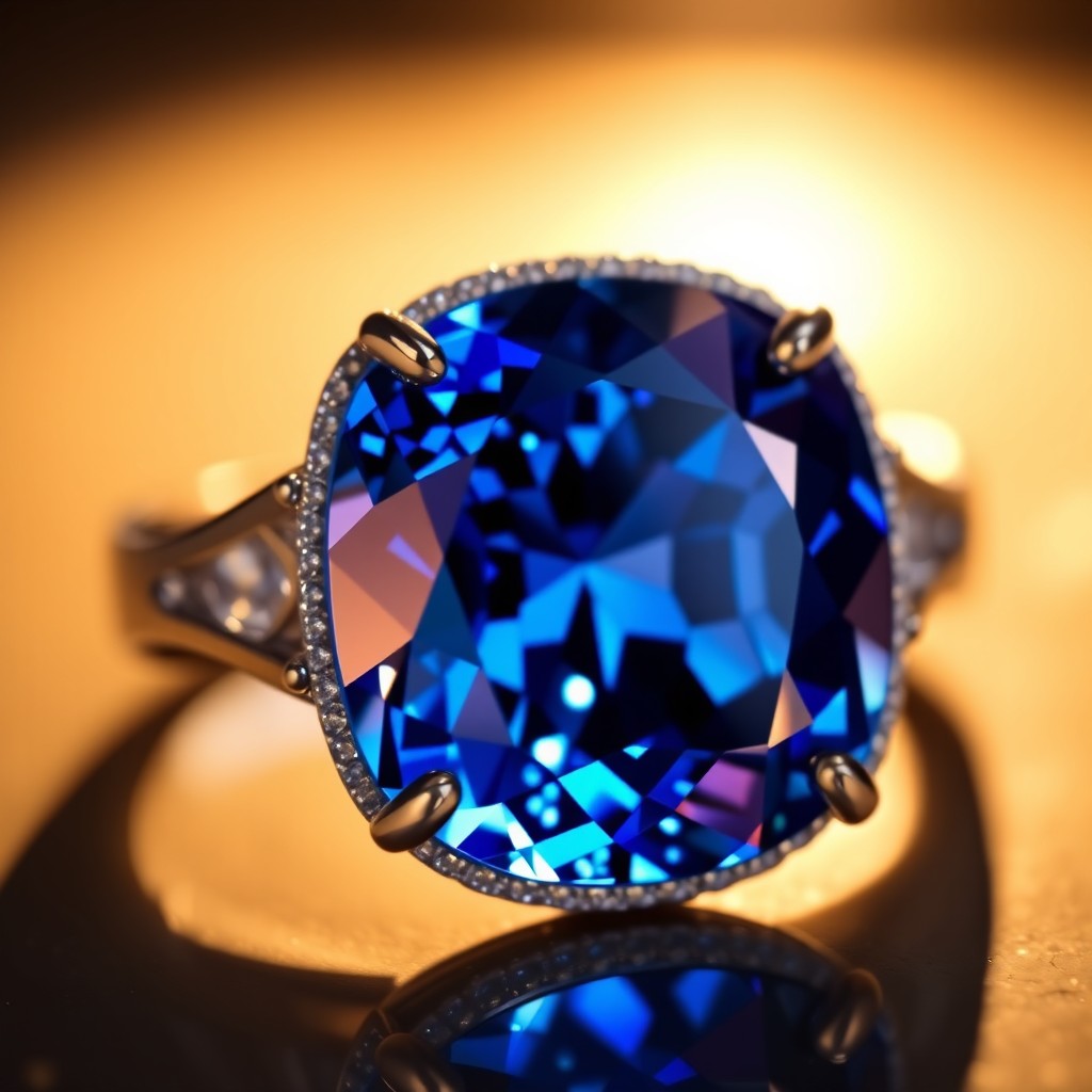 A stunning close-up of a sparkling jewel, showcasing its brilliant facets and vibrant colors