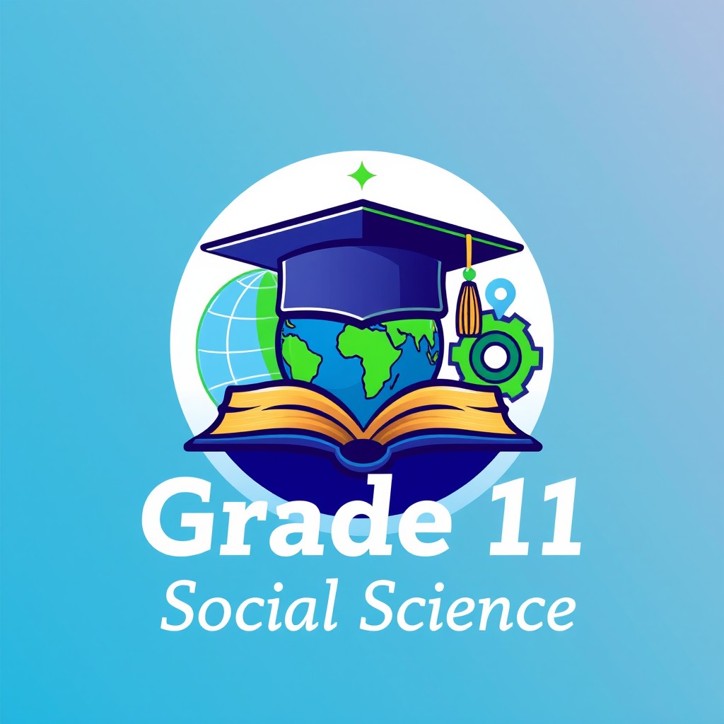 Stylized Graduation Cap Logo for Grade 11 Social Science
