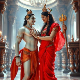 A beautiful divine goddess with radiant milky glow skin, adorned with exquisite jewelry around her neck and delicate payal on her feet