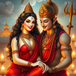 A beautiful divine apsara with glowing milk skin, adorned with intricate jewelry around her neck and delicate payals adorning her feet