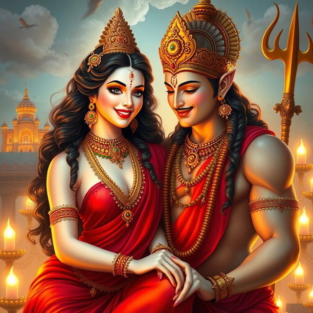 A beautiful divine apsara with glowing milk skin, adorned with intricate jewelry around her neck and delicate payals adorning her feet