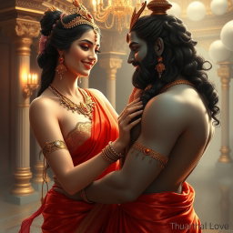 A captivating scene featuring a beautiful, milk-glow skinned divine apsara, adorned with exquisite jewelry around her neck and delicate payal (anklets) on her feet, gracefully draped in a shimmering red saree