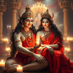 A beautiful divine apsara with glowing milk skin, adorned with exquisite jewelry around her neck and delicate payal (anklets) on her feet