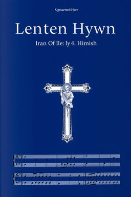 Album cover for a Lenten hymn collection, featuring a blank space at the top for a title or signature