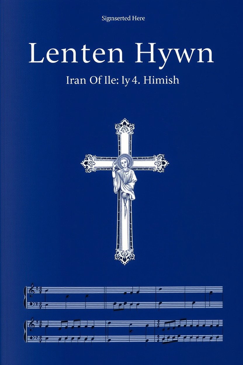 Album cover for a Lenten hymn collection, featuring a blank space at the top for a title or signature
