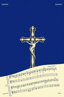 Album cover for a Lenten hymn collection, featuring a blank space at the top for a title or signature