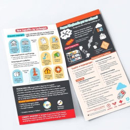 A detailed brochure about disaster preparedness, featuring essential tips and guidelines in both Kapampangan and Tagalog