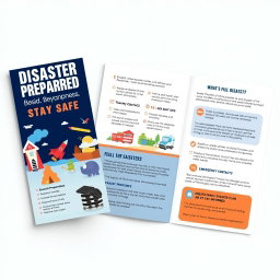 A sleek and modern brochure design for disaster preparedness