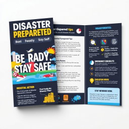 A sleek and modern brochure design for disaster preparedness