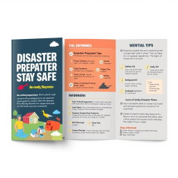 A sleek and modern brochure design for disaster preparedness