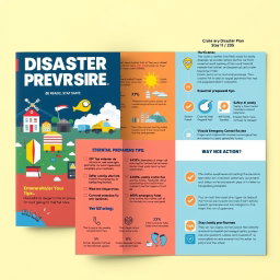 A sleek and modern brochure design for disaster preparedness