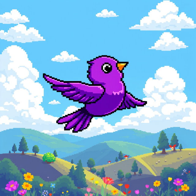 Journey of the Pixel Bird: A Colorful Adventure