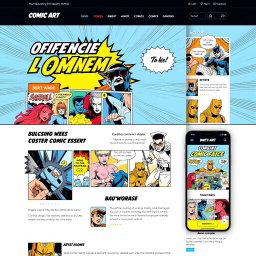 Sleek & Modern Comic Website Design