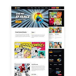 Sleek & Modern Comic Website Design
