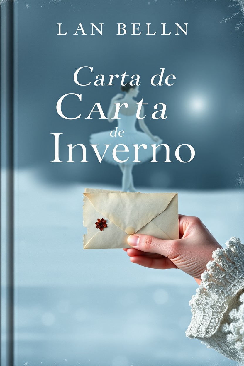 A book cover featuring a predominantly cool gray-blue and icy white background, evoking the sensation of a cold, silent winter