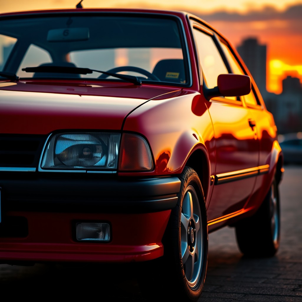 A close-up view of a classic Opel Corsa A 1